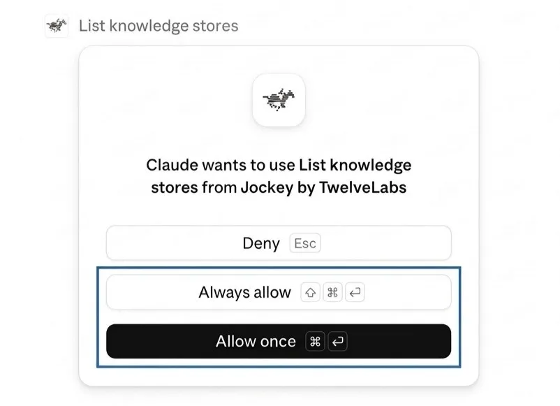 Claude asking permission to use a Jockey tool